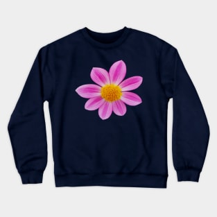 Pink Single Dahlia Flower Crewneck Sweatshirt